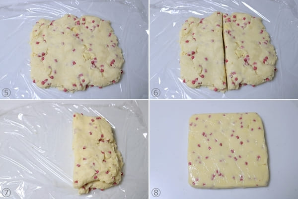 おやつにピッタリ♡ほんのり春色♡ホワイトチョコといちごジャムのスコーン
