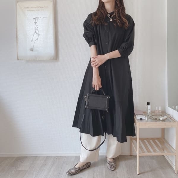 やっぱりGUが頼りになります!今から秋まで着倒せる♡大人気「黒シャツワンピース」コーデ5選1.jpg