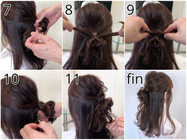 【ミディアム&ロングヘアさん向け】ゴム4本だけで凝ってる風♡時短ハーフアップお団子アレンジ
