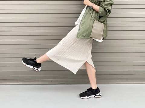 パンツ派さんにもおすすめ!女子力高めなのにノンストレス♡買ってよかったGU「春スカート」