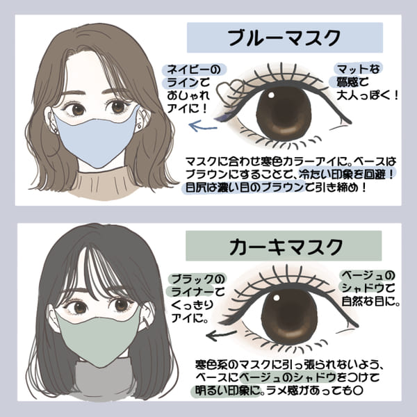 垢抜けにはマスクとメイクの相性が大切♡マスクのカラー別「垢抜けメイク」