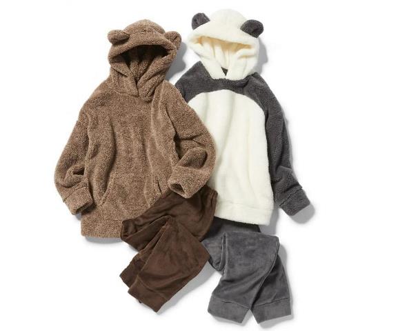 GUふわもこパジャマの季節。今年はクマ&パンダ!どっちも可愛すぎる。